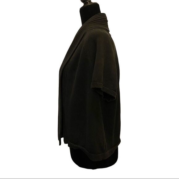 Talbots Black Short Sleeve Shrug Cardigan Sweater‎ Sz XL - Picture 4 of 13